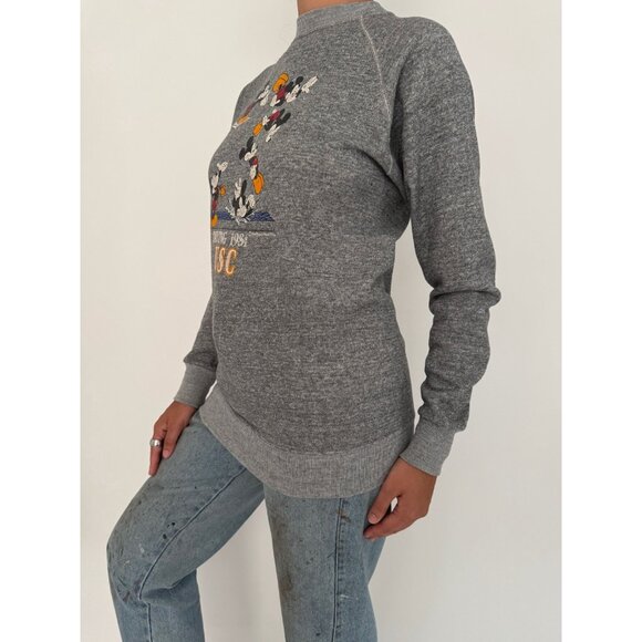 80s vintage Mickey Mouse Disney USC Collegiate South Carolina Sweater made USA - Picture 4 of 9